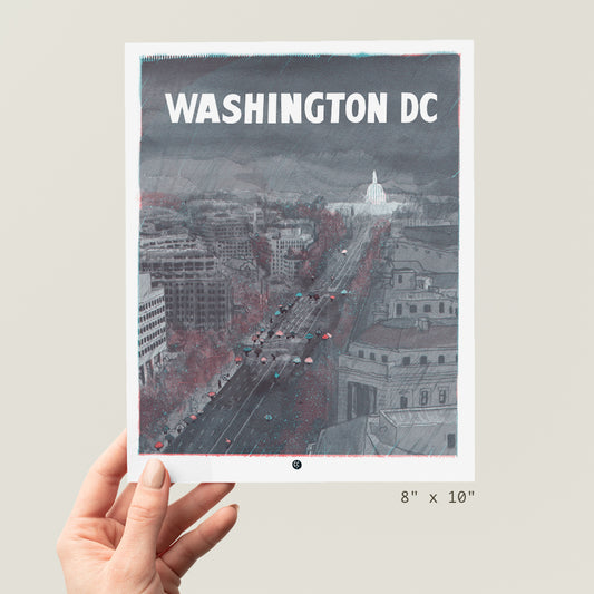 Pennsylvania Avenue under the Rain - Washington DC