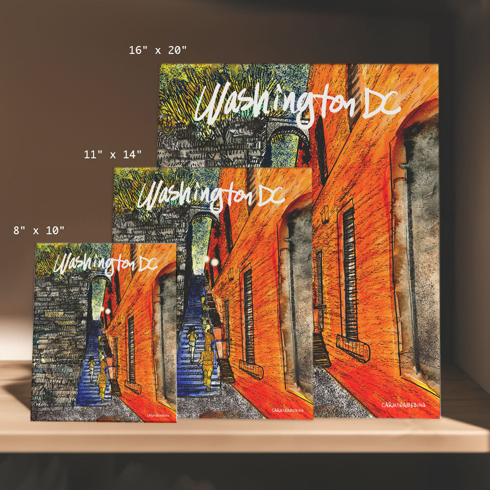 a set of three greeting cards with the words washington dc on them