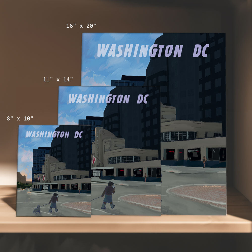 a picture of washington dc on a shelf