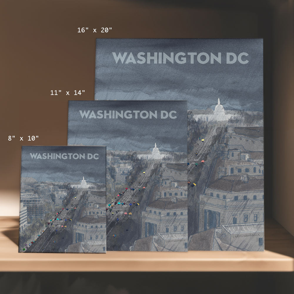 a picture of washington dc on a shelf