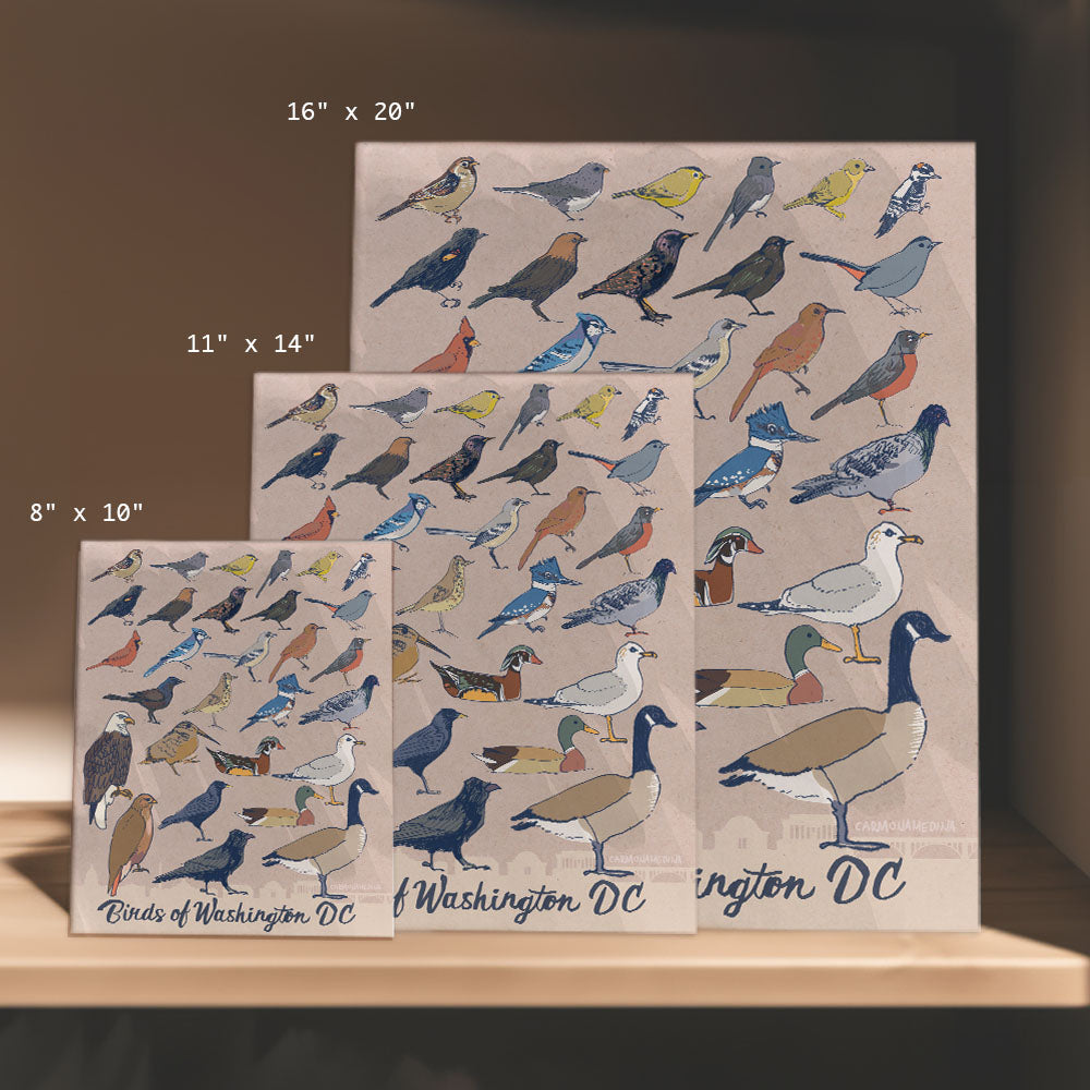 a set of three greeting cards with birds on them