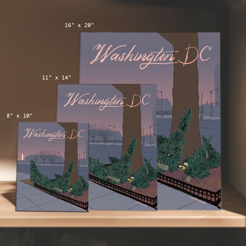 a set of three greeting cards with a picture of washington dc