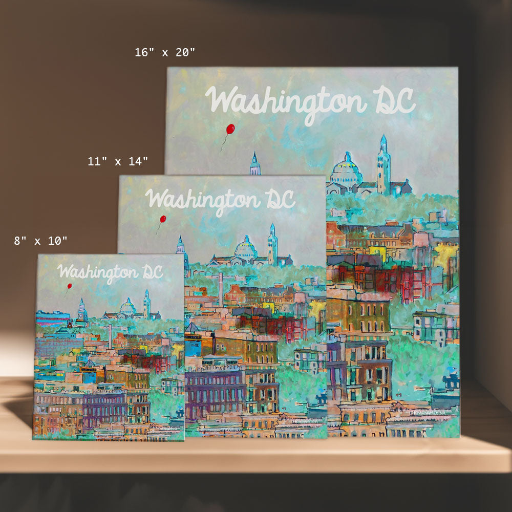 a picture of washington dc on a shelf