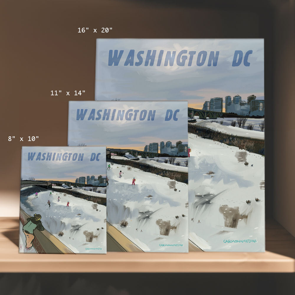 a set of three washington dc postcards on a shelf