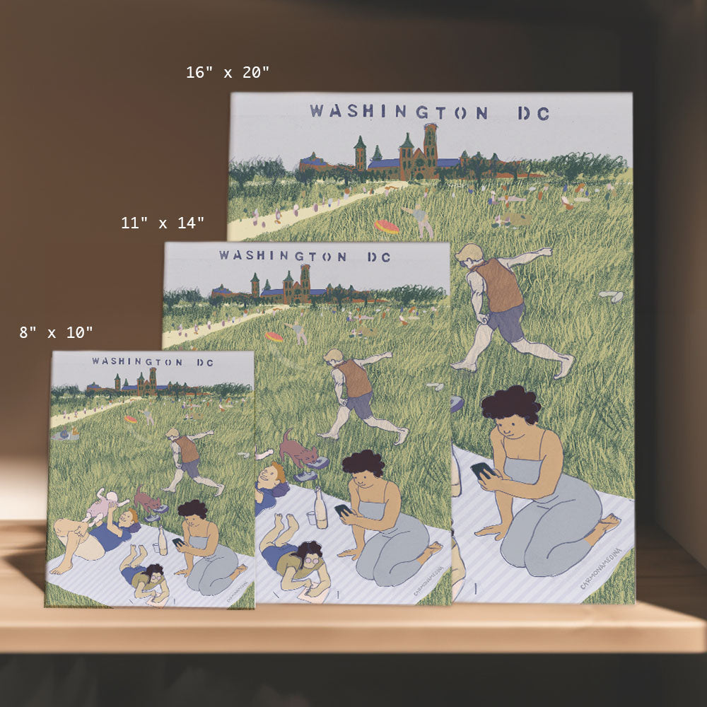 a set of three greeting cards with a cartoon image of a man on a blanket