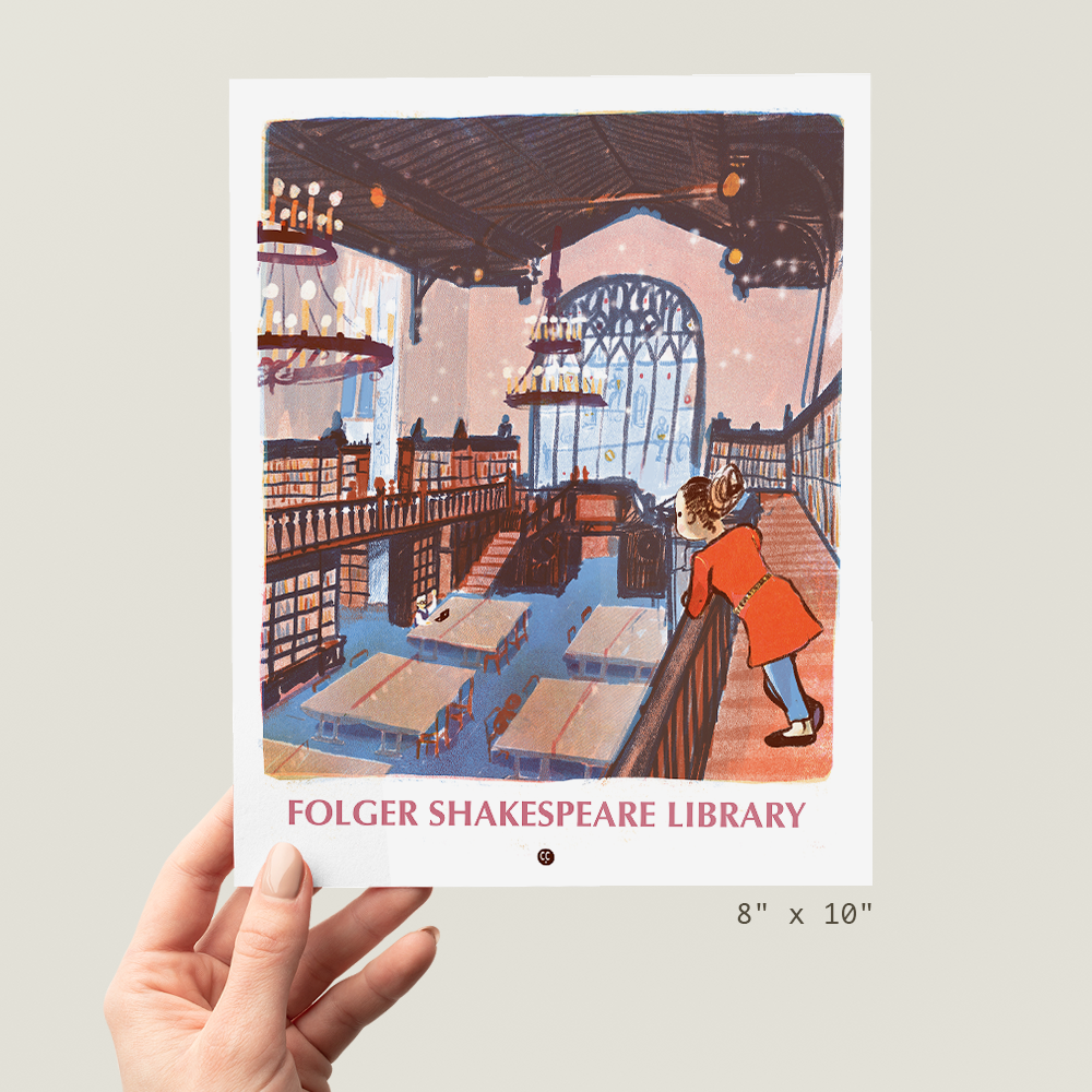 Shakespeare Library Card Folger Shakespeare Library, Reading Room - Washington DC prints ...