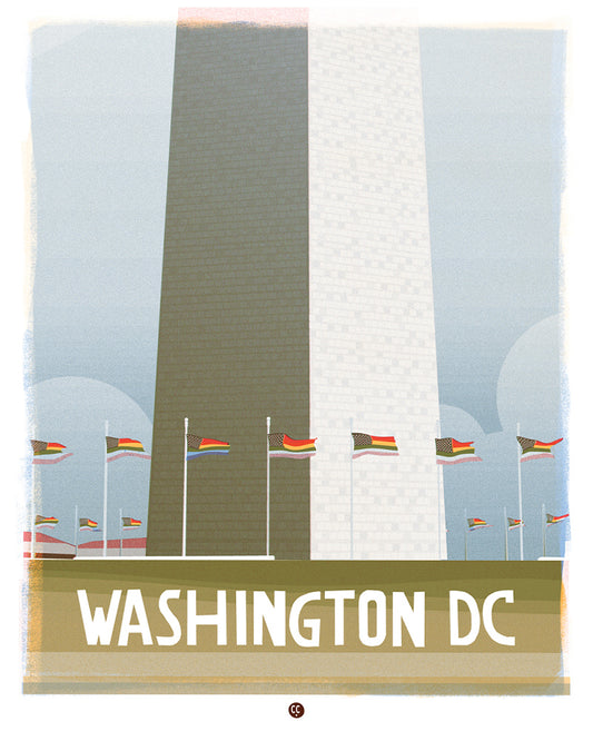 Rainbow Flags at the Washington Monument - Washington DC