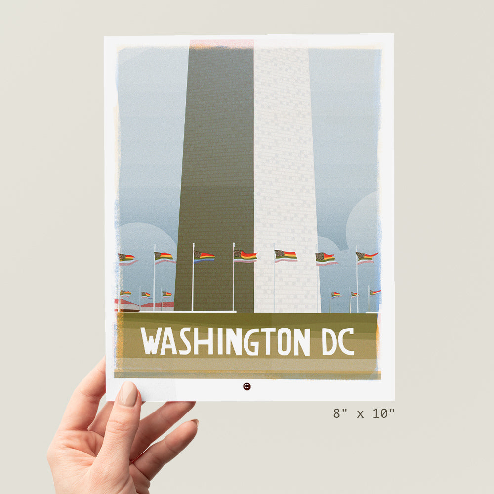 Rainbow Flags at the Washington Monument - Washington DC