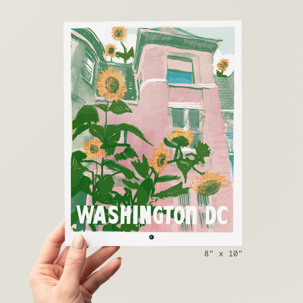 Sunflowers and Rowhouses - Washington DC